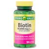 Spring Valley Biotin Softgels;  Dietary Supplement;  10; 000 mcg;  120 Count