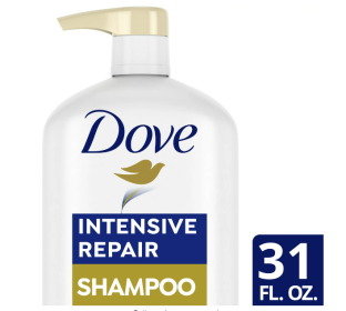 Dove Repairing Shampoo;  Nutritive Solutions Intensive Repair with Keratin for All Hair Types;  31 fl oz