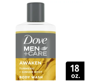 Dove Men+Care Liquid Face + Body Wash for Men Awaken Turmeric + Ginger Root;  18 oz