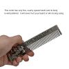 Portable Stainless Steel Men Comb Hair and Beard Comb Metal Pocket Size Mustache Anti-Static Styling Comb for Men Hair Care Tool